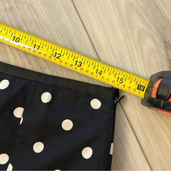 Carole Little Womens Polka Dot Fit-flare Cotton Midi Skirt Lined Size 8 EUC Blue - Picture 3 of 9